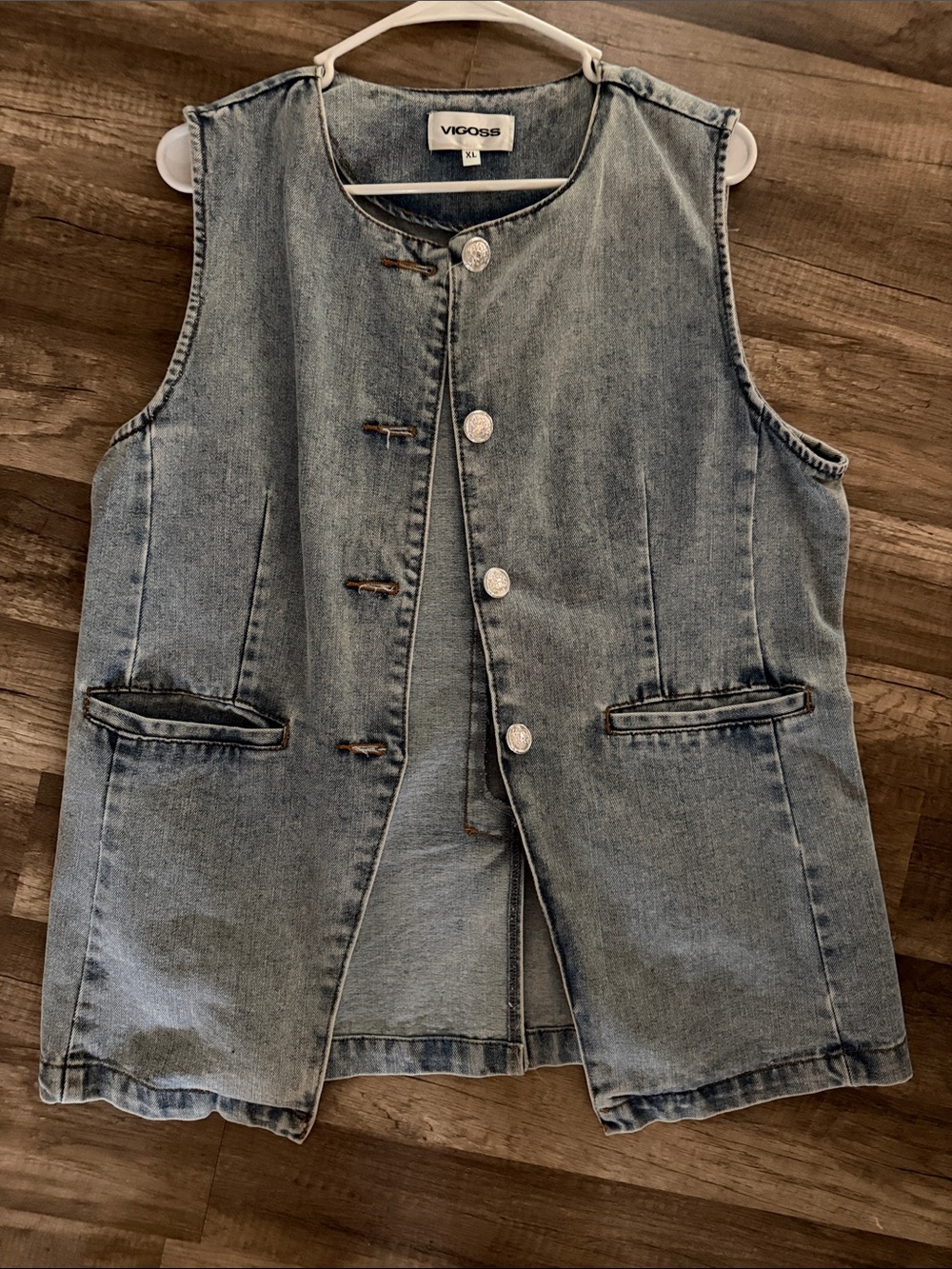 Vigoss Light Wash Blue Denim Vest